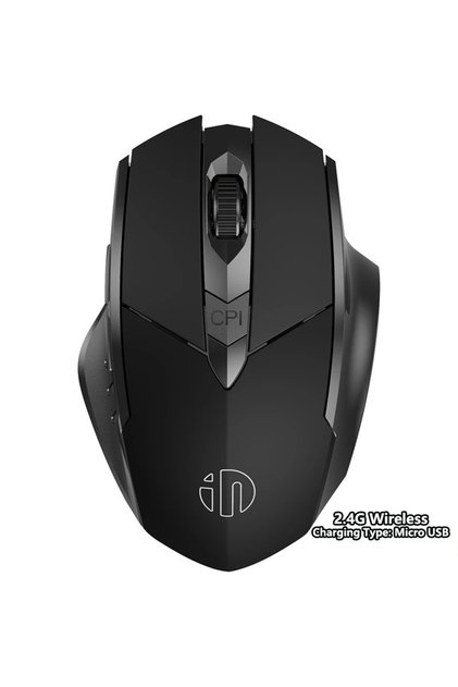 wireless-Black F1S Rechargeable 2.4G Wireless Mouse Office Mute Ergonomic And Skin-fri