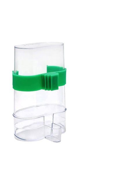 WHITE Automatic Bird Water Dispenser Bird Drinking Feeder Transparent Bird Cage Water Fountain for B