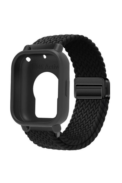 for Redmi 5 Lite B-B Silicone Case+Elastic Nylon Strap Compatible for Redmi Watch 5 Active / 5 Lite