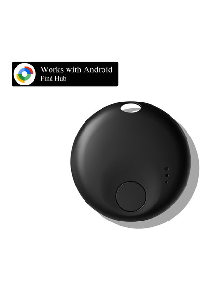 جهاز تتبع N-Tag الأسود Air Tag لأجهزة أندرويد، متوافق مع تطبيق Google Find My، وجهاز ذكي للعثور على المفاتيح.