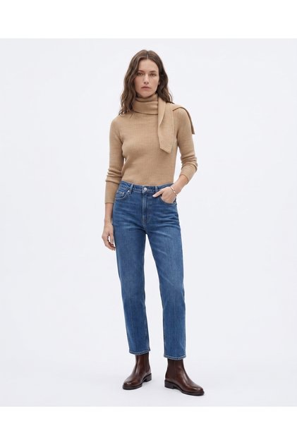 Women's Bow Collar Detailed High Neck Knitwear Sweater