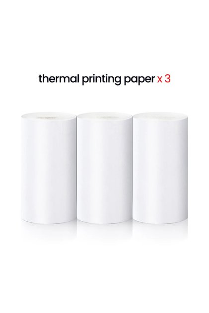 3pcs thermal paper HD Mini Portable Thermal Printer 57mm Self-Adhesive Label Sticker Paper for Phone