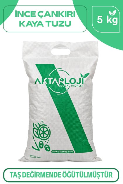 5 Kg Çankırı Kaya Tuzu / İnce Taneli - Yemeklik /Rafine Edilmemiş / Taş Değirmen -Katkısız & Doğal
