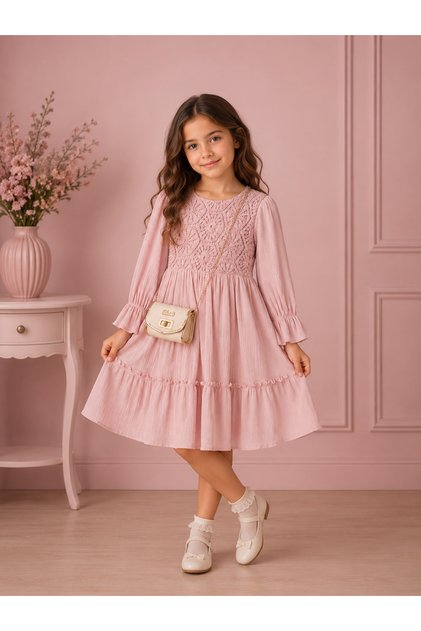 Tivido Girl's Dress with Bag