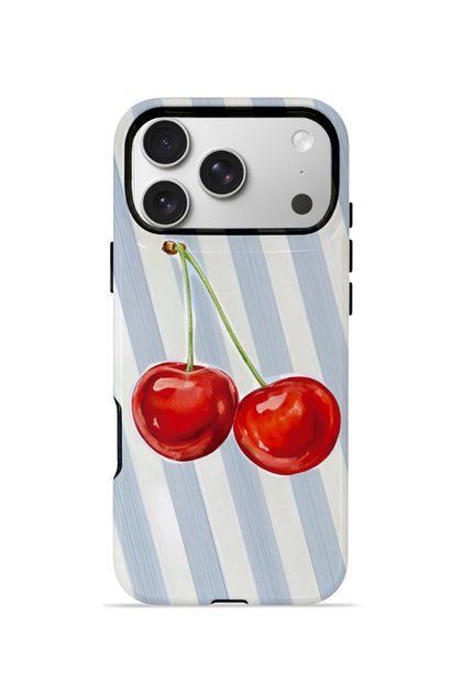 iPhone 17 Pro Max Vorian Dual Layer Case Cherry Blue Stripe