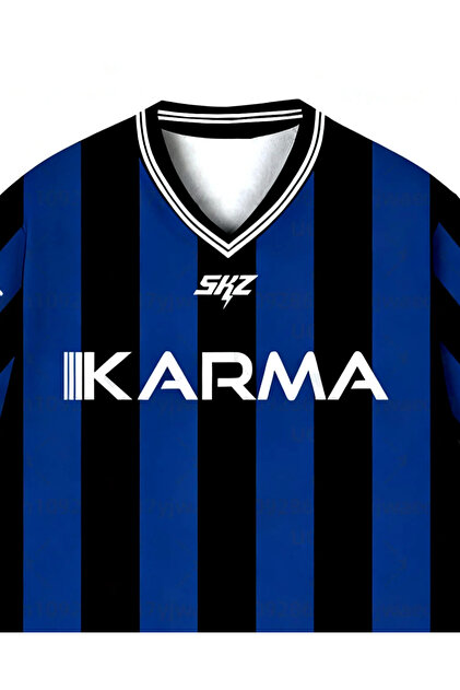 Toum Anime Stray Kids Karma SKZ Jersey T-shirt Forma - Fiyatı