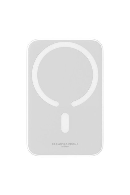 Baterie externă USB-C, MagSafe, 6000mAh, 20W - Magnetică Mini Air, Albă