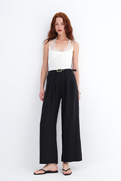 Addax Kemerli Wide Leg Pantolon PN0542 - Fiyatı, Yorumları