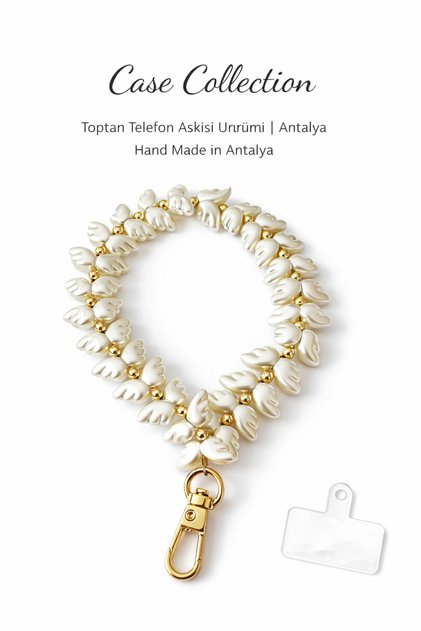 Phone Strap Phone Lanyard Beaded Charm Pearl Bracelet Use with Apparatus Suitable for All Models