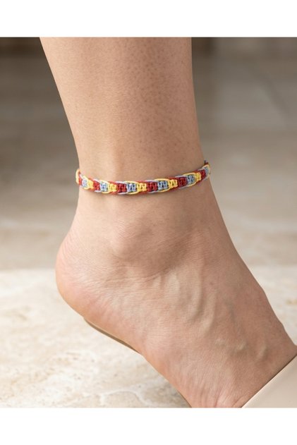 Braided Colorful Macrame Anklet, Waterproof Summer Anklet, Gift Anklet, Bohemian Anklet