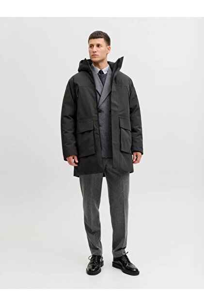Jack & Jones Erkek Jprccmoon Su Geçirmez Kapüşonlu Kaban 12280904