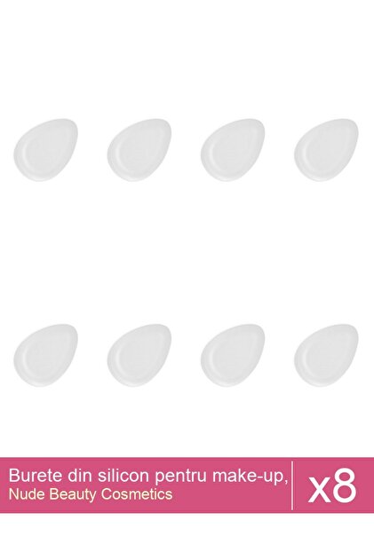Set 8x Burete din silicon pentru make-up, transparent