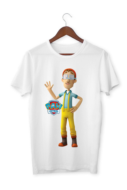 Paw Patrol Captain Turbot Printed Kids/Adults T-Shirt White Short Sleeve