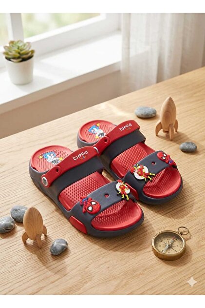 Bella Kids Super Heroes Series Spider-Man and Flash Figured Children's Sandals Slippers
