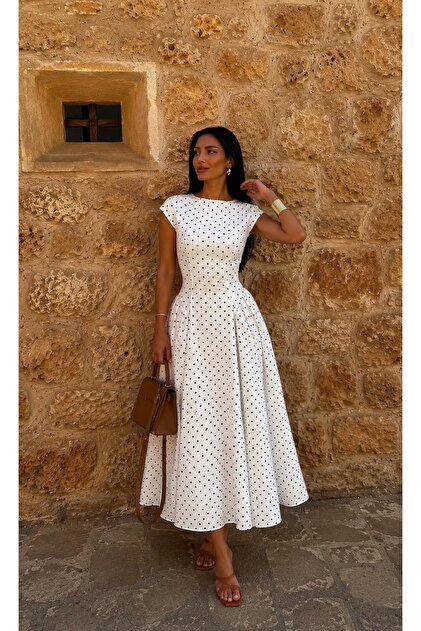 polka dot lace up dress Windsor City Crush Polka Dot Lace Maxi Dress in Blue | Size: M