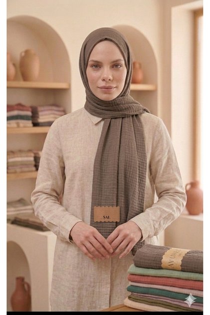MÜSLİN ŞAL YUMUŞAK DOULU