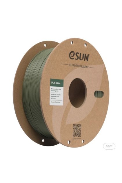 Filament e PLA Basic Olive Green 1,75 mm 1 KG