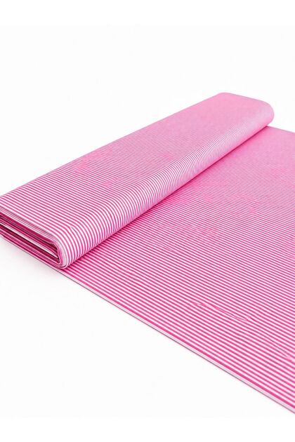 100% Cotton Patterned Poplin Fabric - Striped - (50×170cm)
