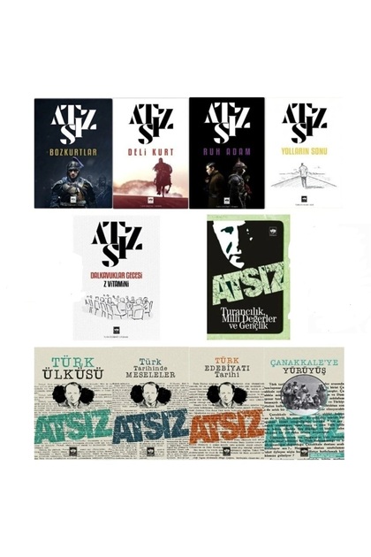 Ruh Adam - Bozkurtlar - Deli Kurt - Yolların Sonu - Türk Ülküsü - Hüseyin Nihal Atsız -10 Book Set