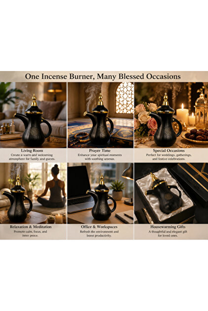 Lacoz Portable USB Rechargeable Electric Bakhoor Burner Arabic
