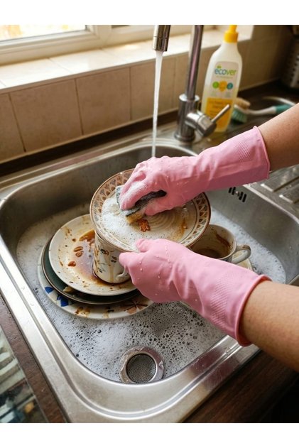 Kendinden Fırçalı Pratik Bulaşık ve Temizlik Eldiveni