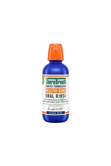 TheraBreath Healthy Gums Clean Mint Diş Eti Bakımına Yardımcı Ağız Gargarası 16Oz / 473ml