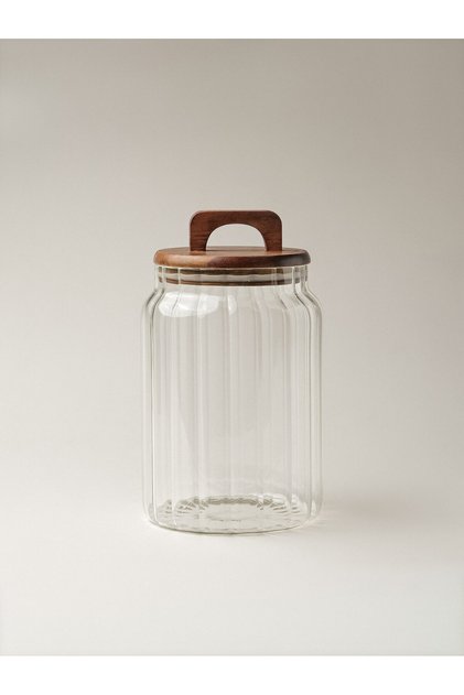 Tulip Akasya Kapaklı Cam Kavanoz (1600 ml)