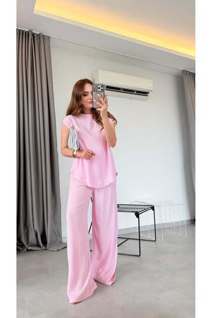 Pink Tweety Casual Blouse Pants Set