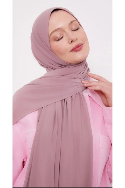 Medine İpeği Şal Gül kurusu