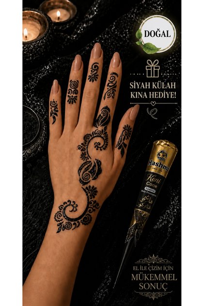 Kına Kalıbı El Deseni (GEÇİCİ DÖVME ŞABLONU) Hint Kınası Henna Tattoo Stencil Kına Gecesi