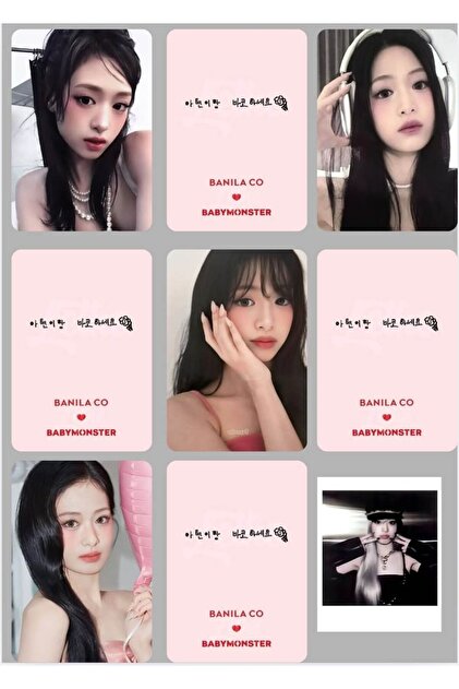 sevimliflower ahyeon babymonster 1 ADET FOTOKART PVC KAPLI 9*6 CM