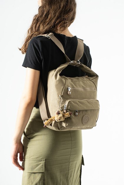 Single Bag, 2 Ways to Use, Both Backpack and Shoulder Bag Brown (Model: 571-5R)