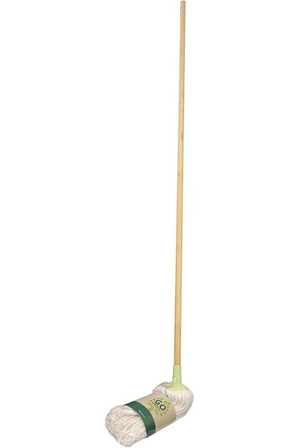 Home Pro Go Green Bamboo String Mop, Wooden, 2991