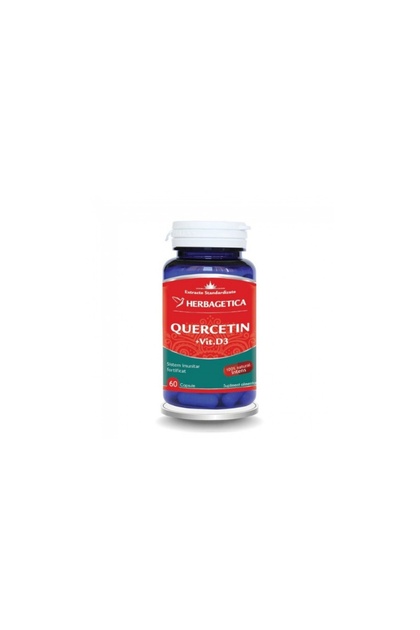 Quercetin cu Vitamina D3, 60 capsule,