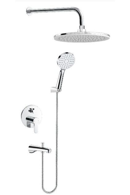 DUŞ SETİ GRANDELUX CHROME POP-UP YUVARLAK ANKASTRE