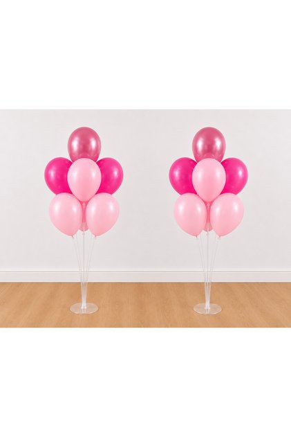 Pink Fuchsia Chrome Pink 14 Balloons 7 Pieces 2 Pieces