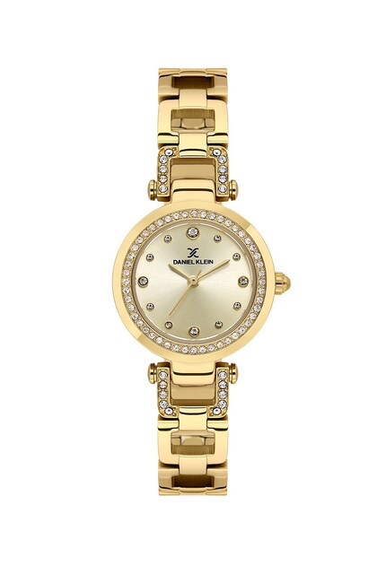 Dk.13.10184-3 Calendar Steel Plated 3 Atm Water Resistant Gold Color Women's Wristwatch