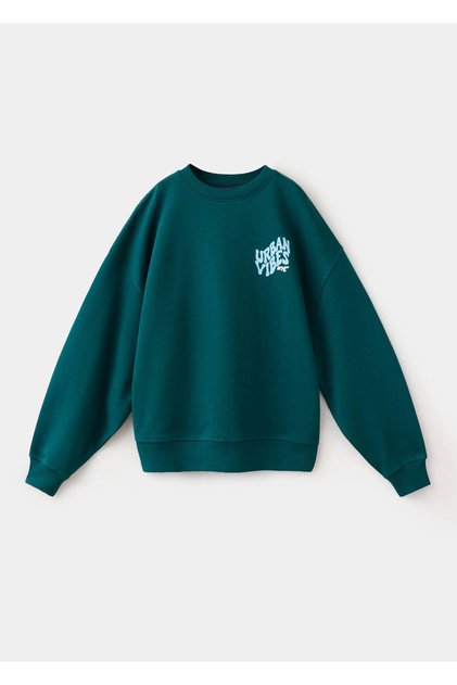 %100 pamuklu relaxed fit sweatshirt