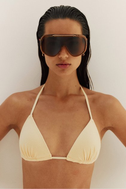Dolgulu Üçgen Bikini Üstü