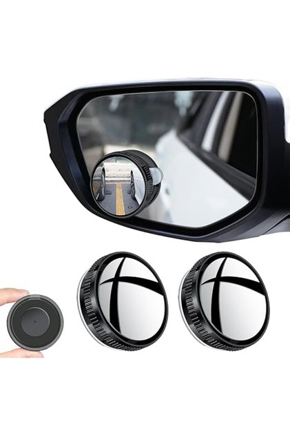 2 Pack Blind Spot Mirrors for Cars, 360° Adjustable Convex Wide Angle Rear View Mirrors with Super Adhesive, Universal Fit Side Mirror for Enhanced Driving Safety