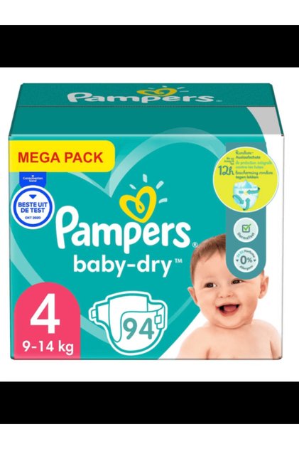 Active Baby, scutece, mărimea 4, 9-14 kg, 94 bucăți