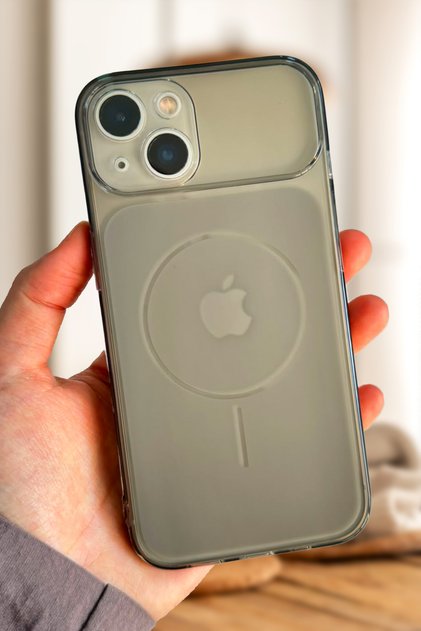 Iphone 15 Uyumlu 17 Pro Max Görünümlü Kamera Genişliği Kamera Çıkıntılı Korumalı Yumuşak Buzlu Şeffaf Silikon Telefon Kılıfı Kapak
