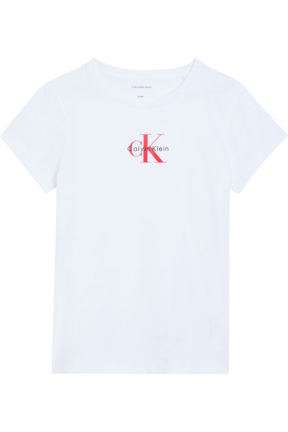 Kız Çocuk Beyaz Mikro Monogram T-Shirt