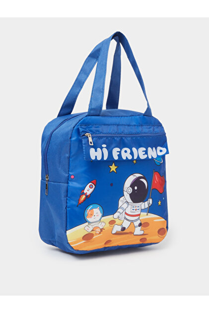 Boys Blue Graphic Print Lunch Bag