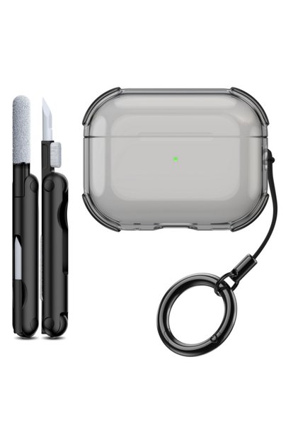 For AirPods Pro 3 Black with Pen Airbag Case For AirPods 5/4/Pro 3 with Keychain & Cleaning Kit Prot