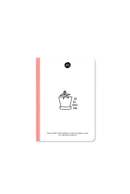 Hisli Şeyler 14x20cm 64yp Çizgili Sert Kapak Ciltli Defter - İyiki Varsın