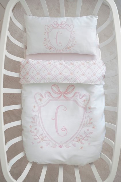 Mother's Side Duvet Cover Set (60X100) - Noble Series - Pink - Letter C