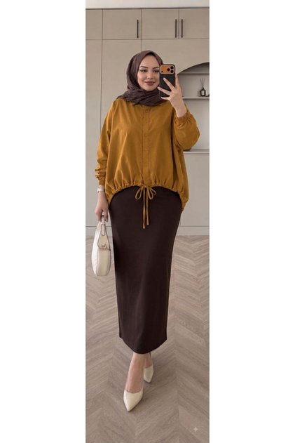 Plus Size Hijab Pencil Skirt