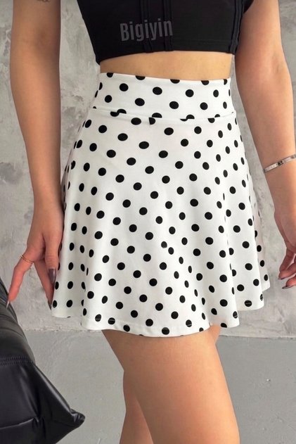 New Season Skirt with Shorts Inside Skirt with Shorts Polka Dot Skirt Shorts Skirt with Shorts Polka Dot Skirt Shorts