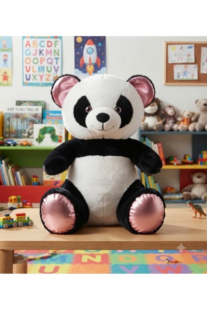 🐼 65 cm Panda Teddy Bear Cute Plush Toy with Pink Paws Gift